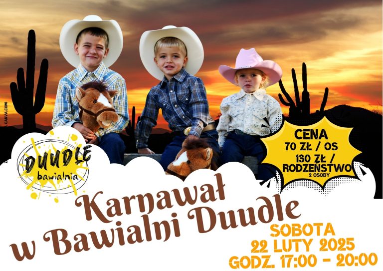 Karnawałowy Szaleństwo w Bawialni – Dziki Zachód dla Dzieci!
