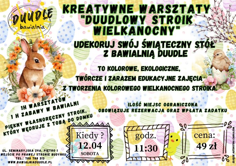 Kreatywne warsztaty Stroik Wielkanocny z Bawialnią Duudle