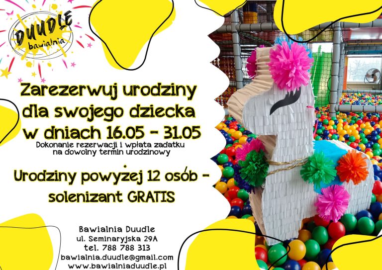 Promocja na organizację Urodzinek