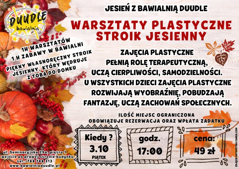 Warsztaty plastyczne dla dzieci - Stroik Jesienny