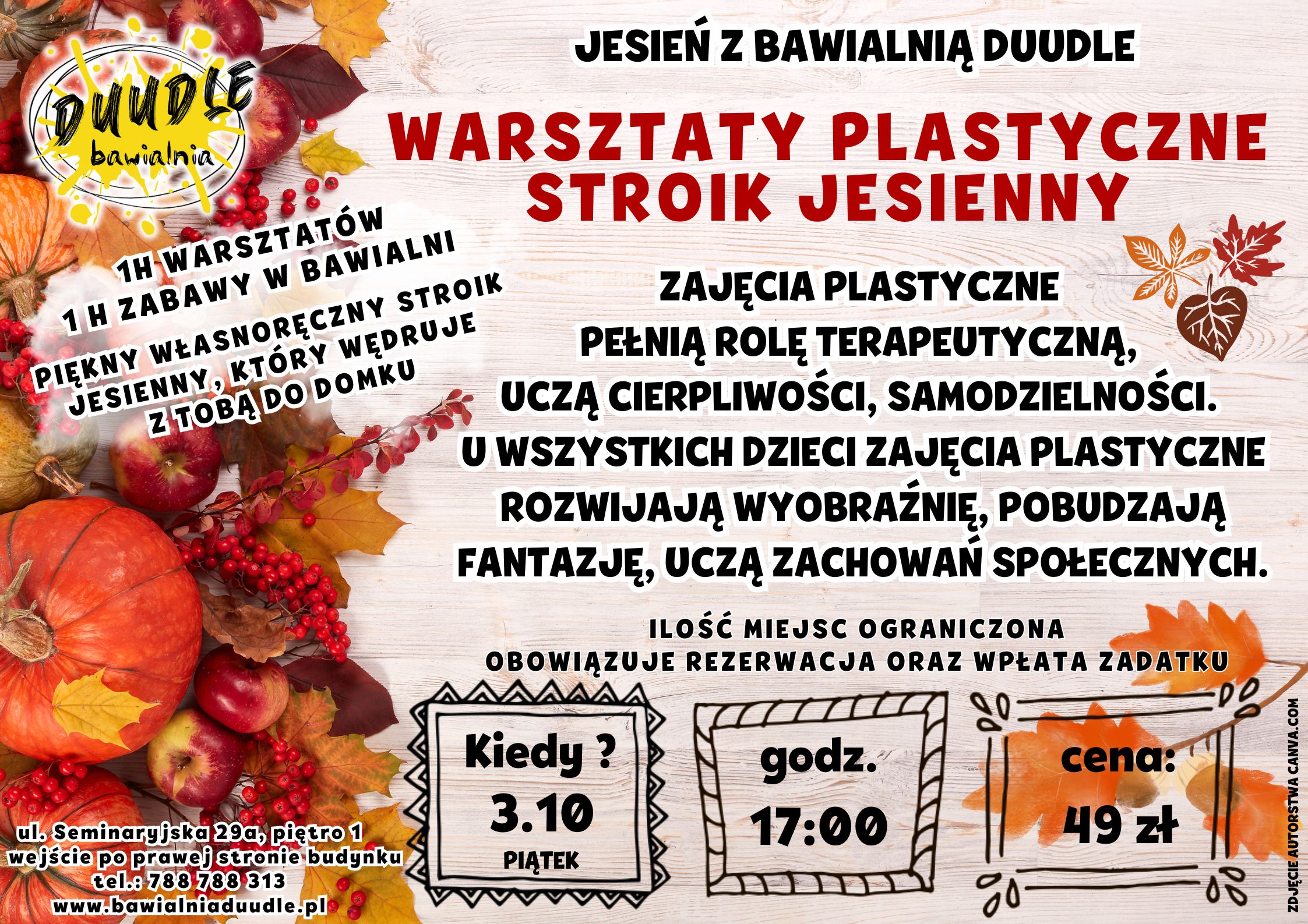 Warsztaty plastyczne dla dzieci - Stroik Jesienny