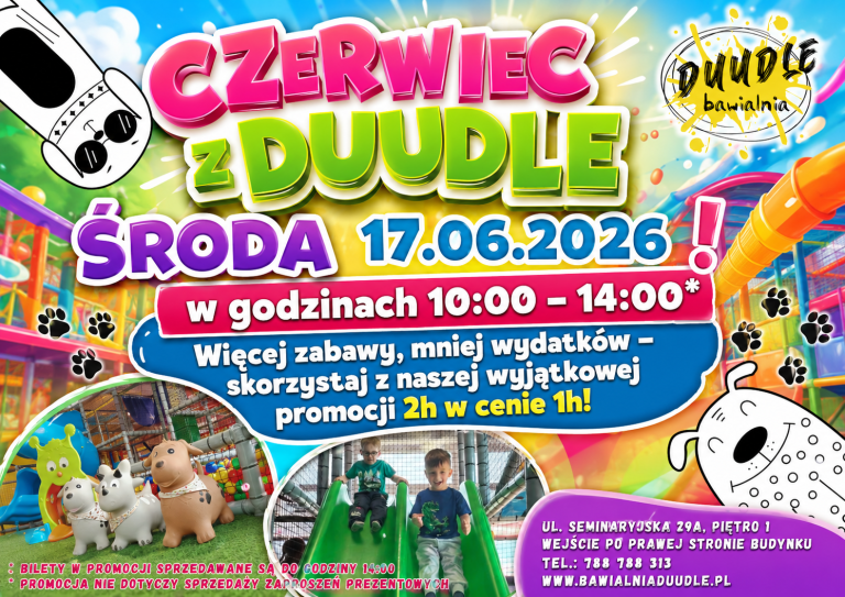 2 GODZINY ZABAWY W CENIE 1!