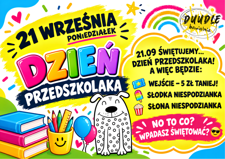 21 września Dzień Przedszkolaka w Bawialni Duudle